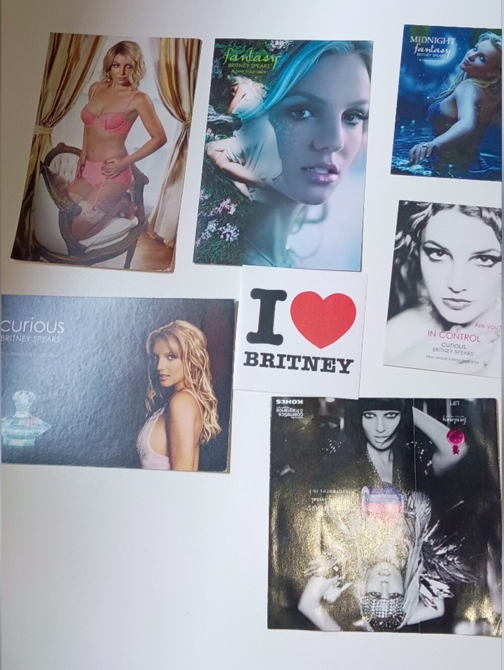 Britney Spears Curious And Fantasy Advertising Cards